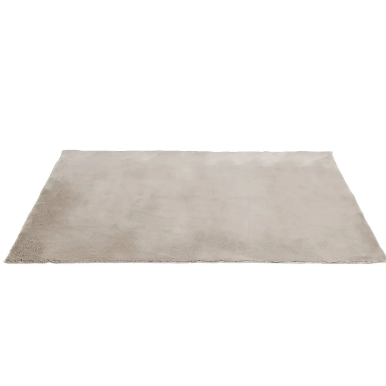 Tapis fausse fourrure marron taupe 90x130cm