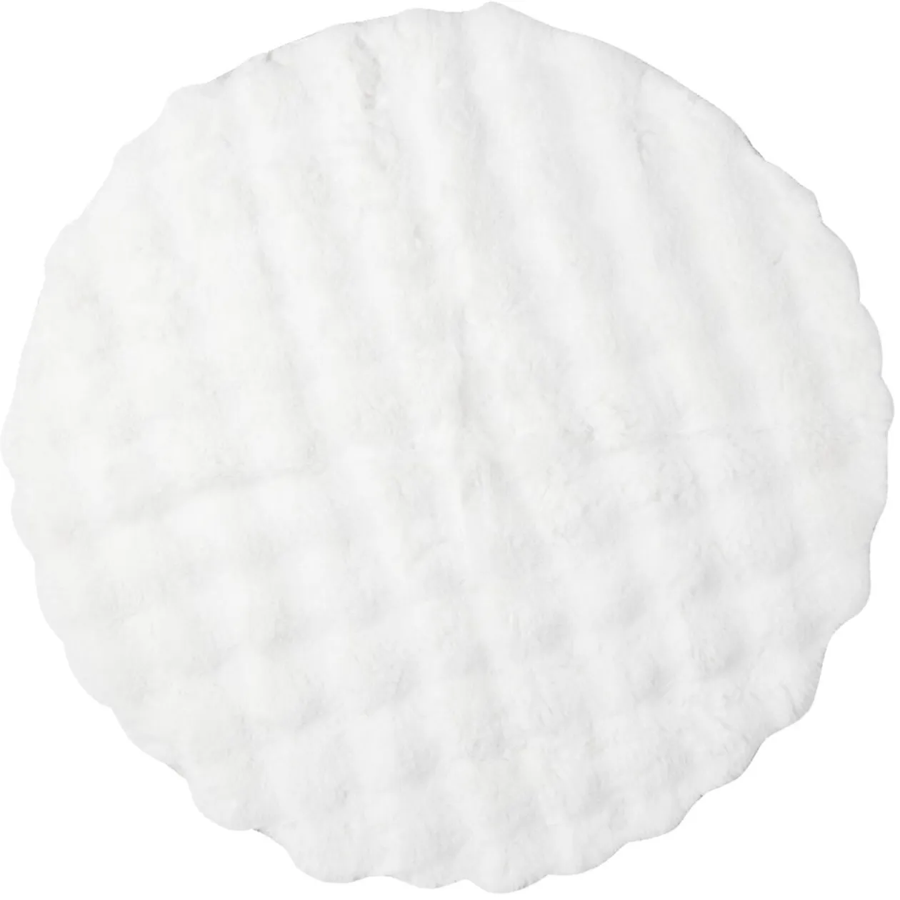 Tapis fausse fourrure rond relief bulle Ø90cm - 3 modèles