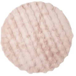 Tapis fausse fourrure rond relief bulle Ø90cm - 3 modèles