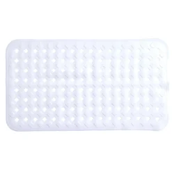 Tapis fond de douche plastique perforé blanc 39x70cm