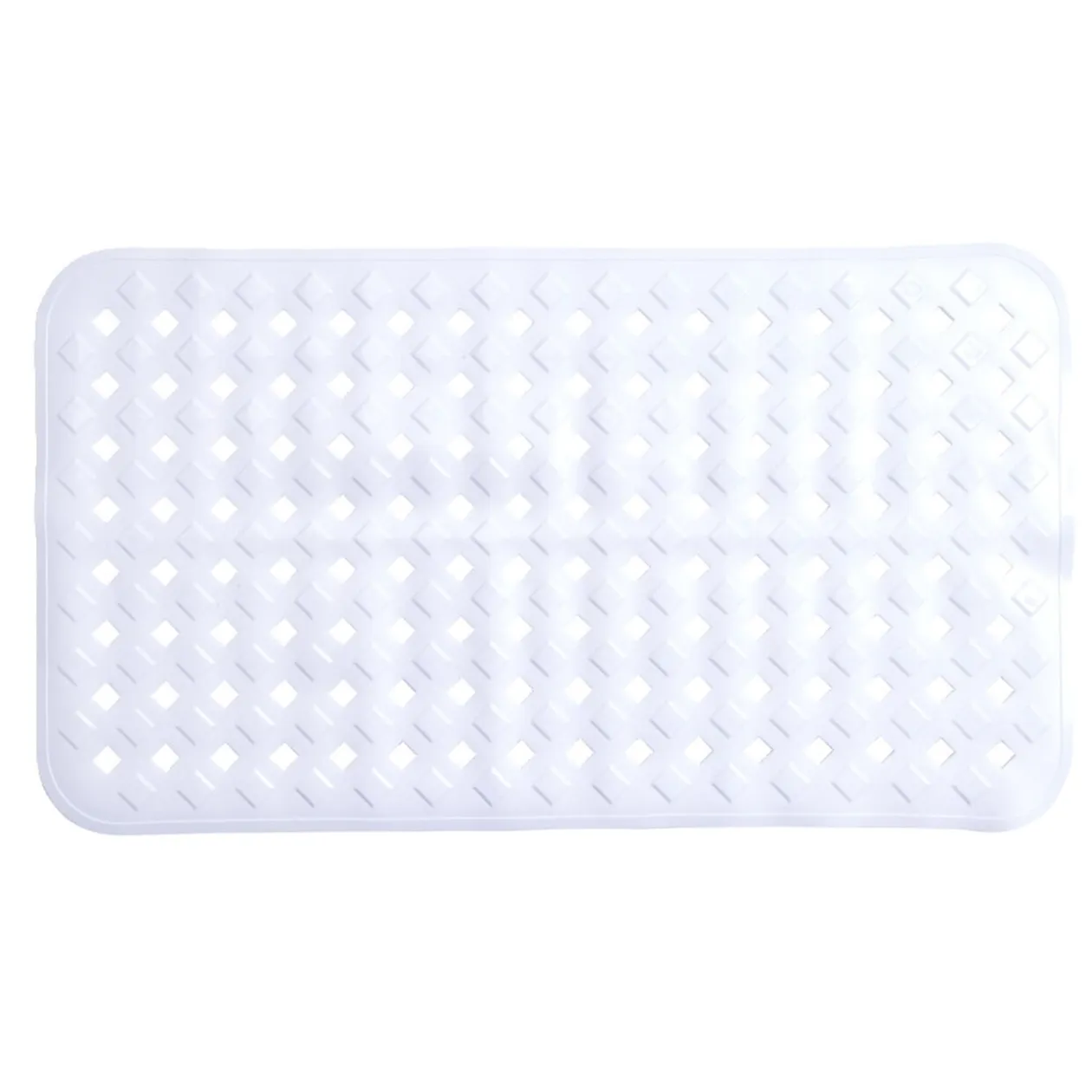 Tapis fond de douche plastique perforé blanc 39x70cm