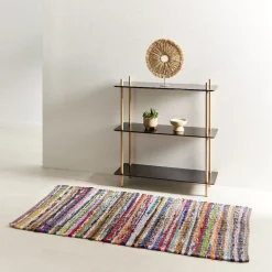 Tapis jacquard 140x70cm coton multicolore < Gifi Hot