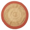 Tapis jute et coton Ø120cm terracotta < Gifi Hot