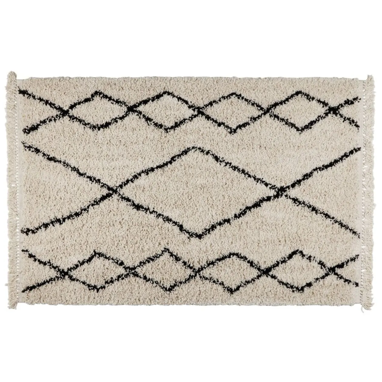 Tapis Manon 100x150cm noir et blanc