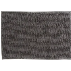 Tapis pour salle de bain chenille uni gris 45x65cm < Gifi Sale