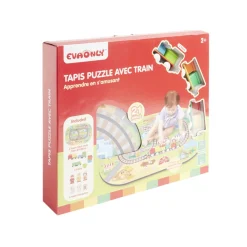 Tapis puzzle pour enfant avec ses trains 21 pièces < Gifi Discount
