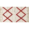 Tapis rectangulaire beige tufté terracotta 50x80cm