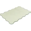 Tapis rectangulaire contour vague Wavy polyester vert 80x120cm < Gifi Online