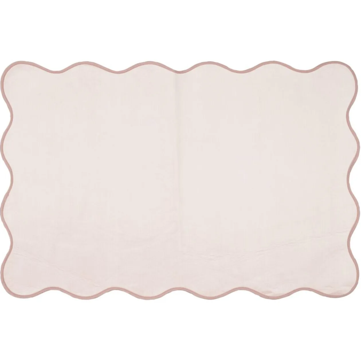 Tapis rectangulaire contour vague Wavy polyester rose 80x120cm