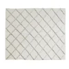 Tapis rectangulaire coton tufté beige 120x170 cm