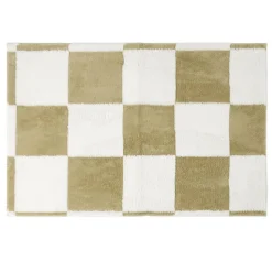 Tapis rectangulaire damier polyester 57x95cm (2 modèles rouge ou beige) < Gifi Hot