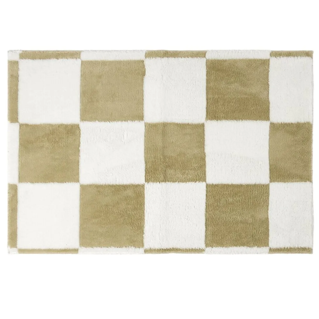 Tapis rectangulaire damier polyester 57x95cm (2 modèles rouge ou beige) < Gifi Hot
