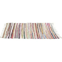 Tapis rectangulaire déco chindi rayures multicolores 60x80cm < Gifi Discount