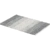 Tapis rectangulaire dégradé rayure blanche et bleue