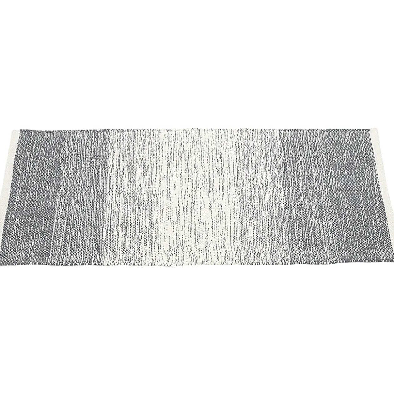 Tapis rectangulaire dégradé rayure blanche et bleue