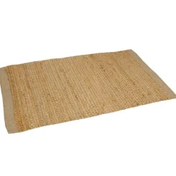 Tapis rectangulaire en jute et coton 60x90cm