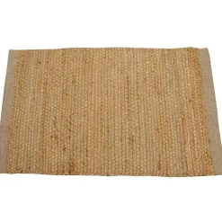 Tapis rectangulaire en jute et coton 60x90cm