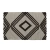Tapis rectangulaire en jute motif tufté gris noir 120x170 cm