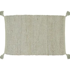 Tapis rectangulaire jute vert kaki