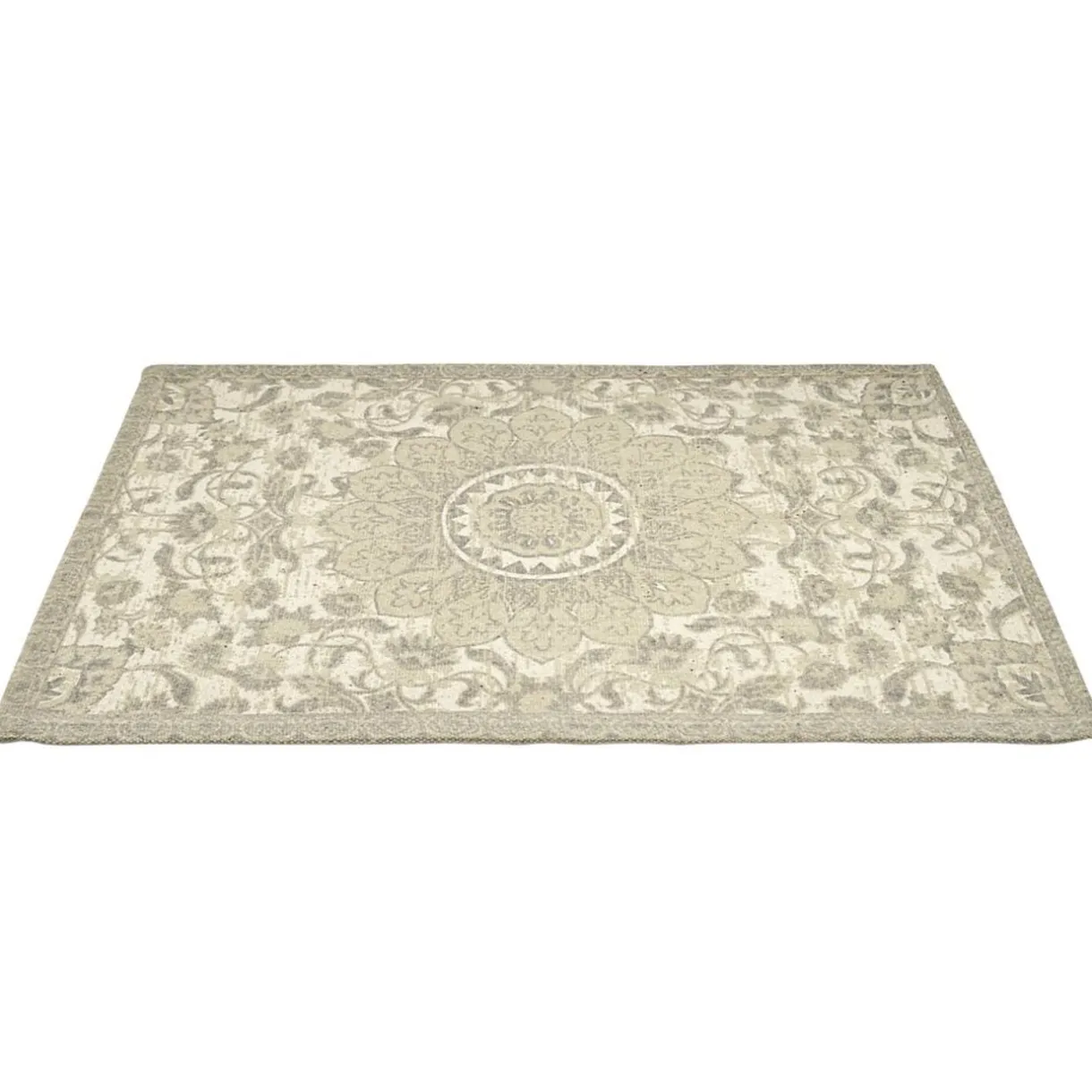 Tapis rectangulaire style oriental à motif beige 60x90cm < Gifi Online