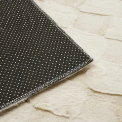 Tapis rectangulaire texturé polyester beige 160x230cm (2 modèles)