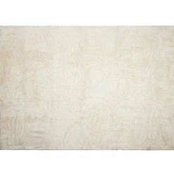 Tapis rectangulaire texturé polyester beige 160x230cm (2 modèles)
