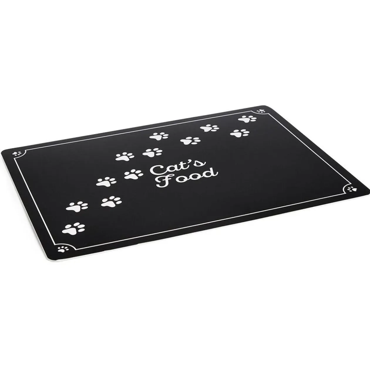 Tapis repose gamelle animaux Cat's Food plastique 32x43cm