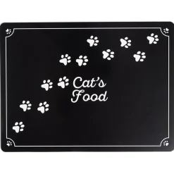 Tapis repose gamelle animaux Cat's Food plastique 32x43cm