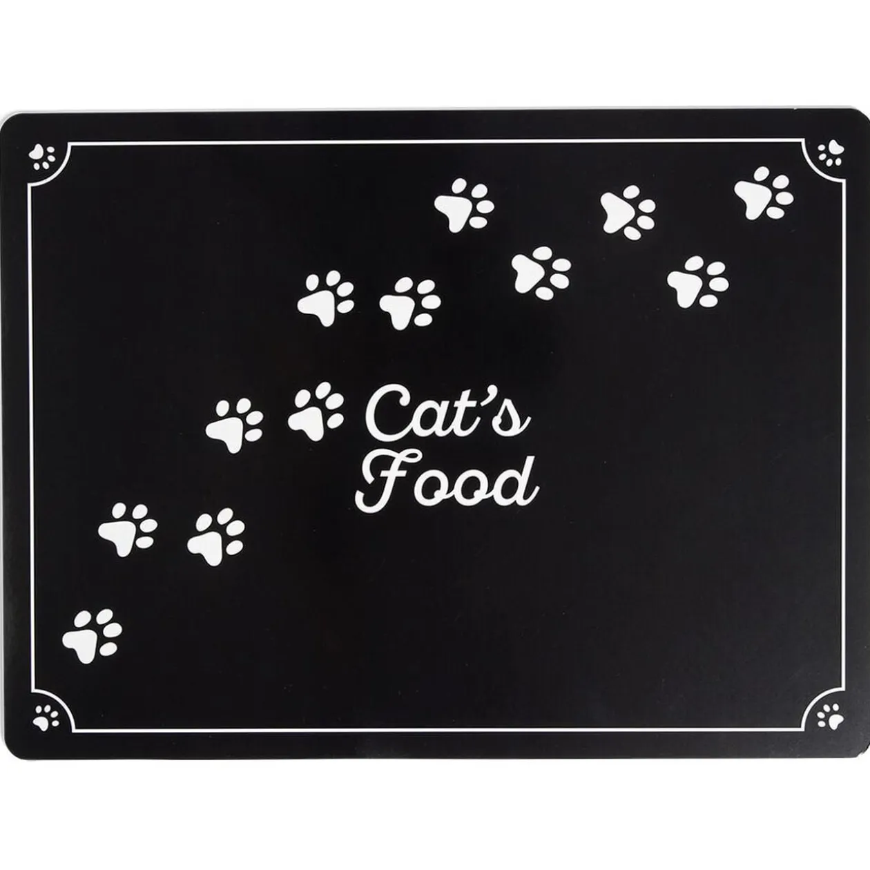 Tapis repose gamelle animaux Cat's Food plastique 32x43cm