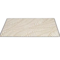Tapis repose gamelle animaux motif feuillage plastique 32x43cm