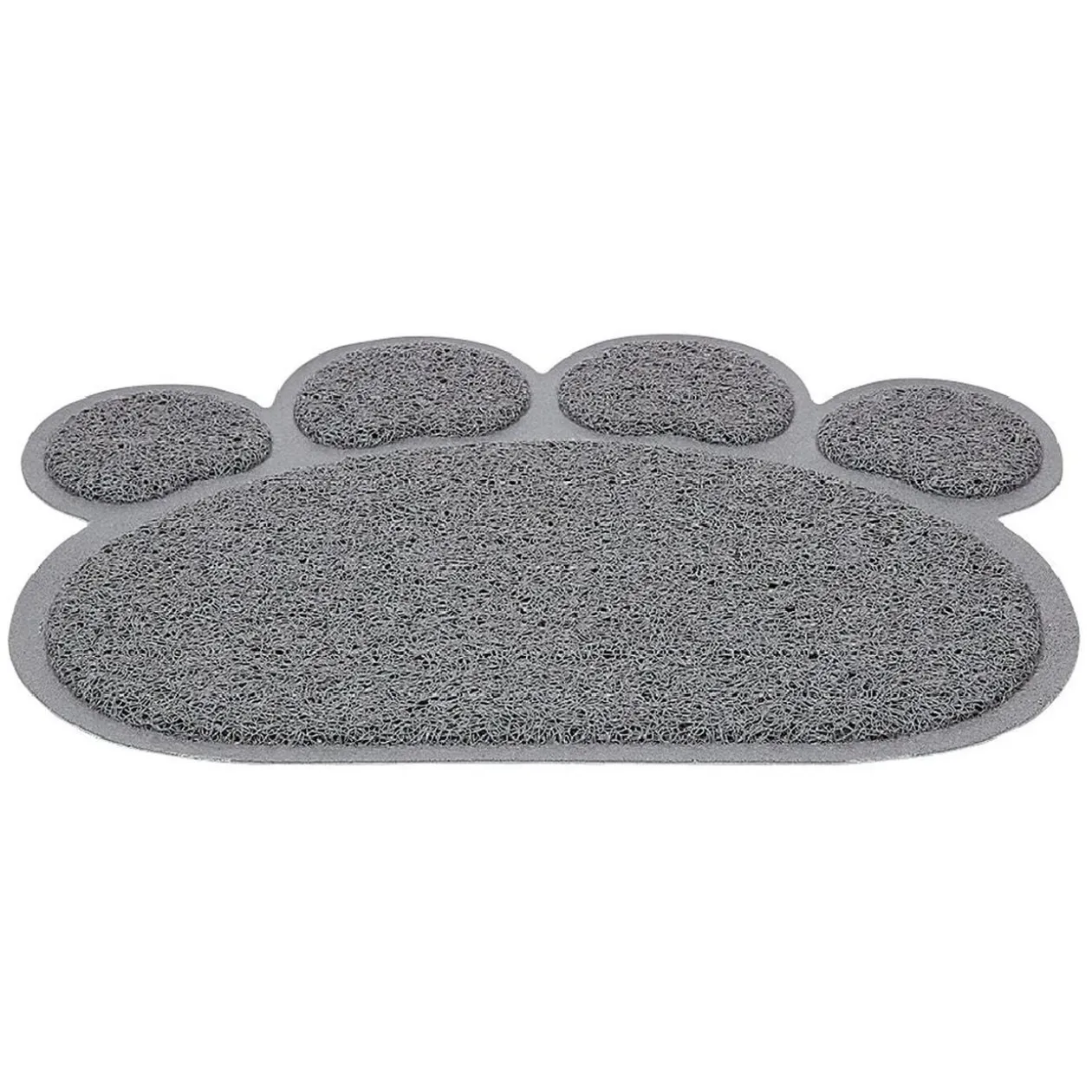 Tapis repose gamelle gris pour chat en silicone