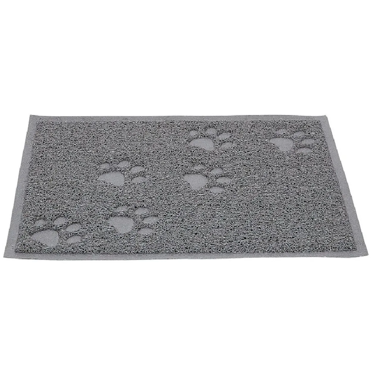 Tapis repose gamelle gris pour chat en silicone