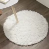 Tapis rond fausse fourrure Ø60cm