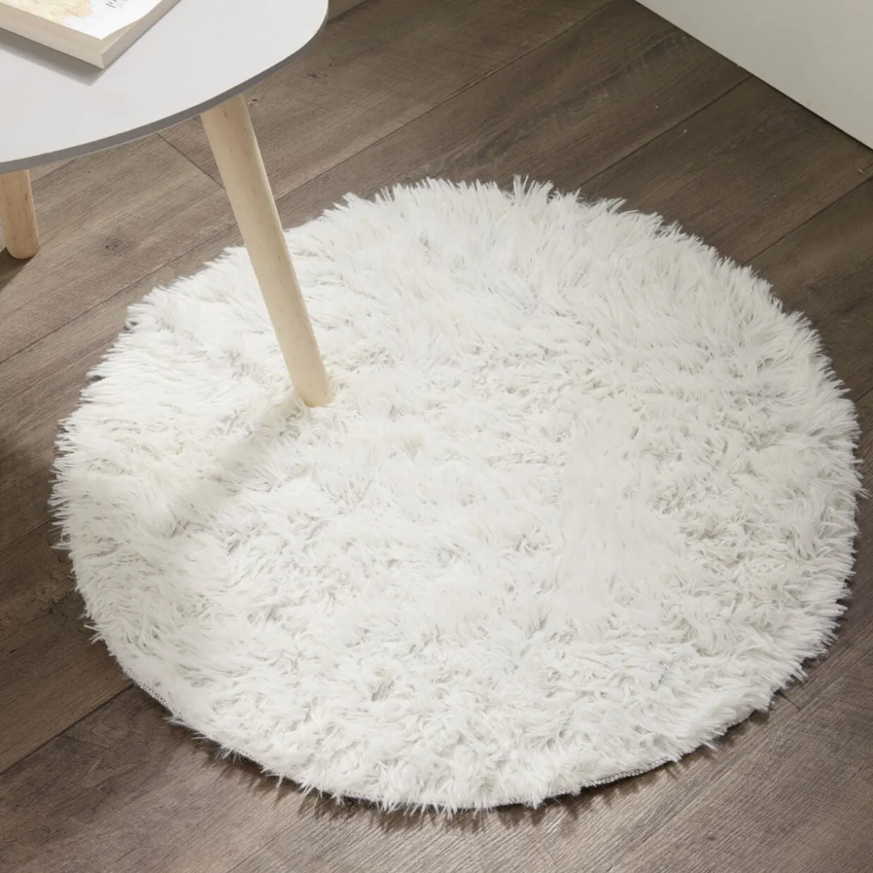 Tapis rond fausse fourrure Ø60cm