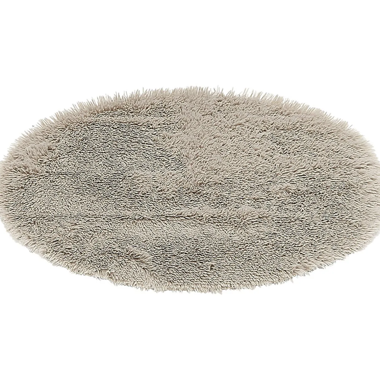 Tapis rond fourrure Shaggy taupe < Gifi Clearance