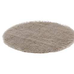 Tapis rond fourrure Shaggy taupe < Gifi Clearance