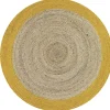 Tapis rond jute bordure jaune Ø90cm < Gifi Online