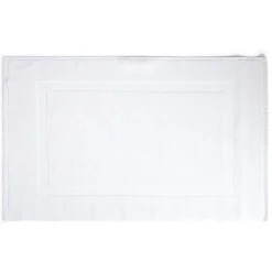 Tapis salle de bain coton blanc 70x40cm