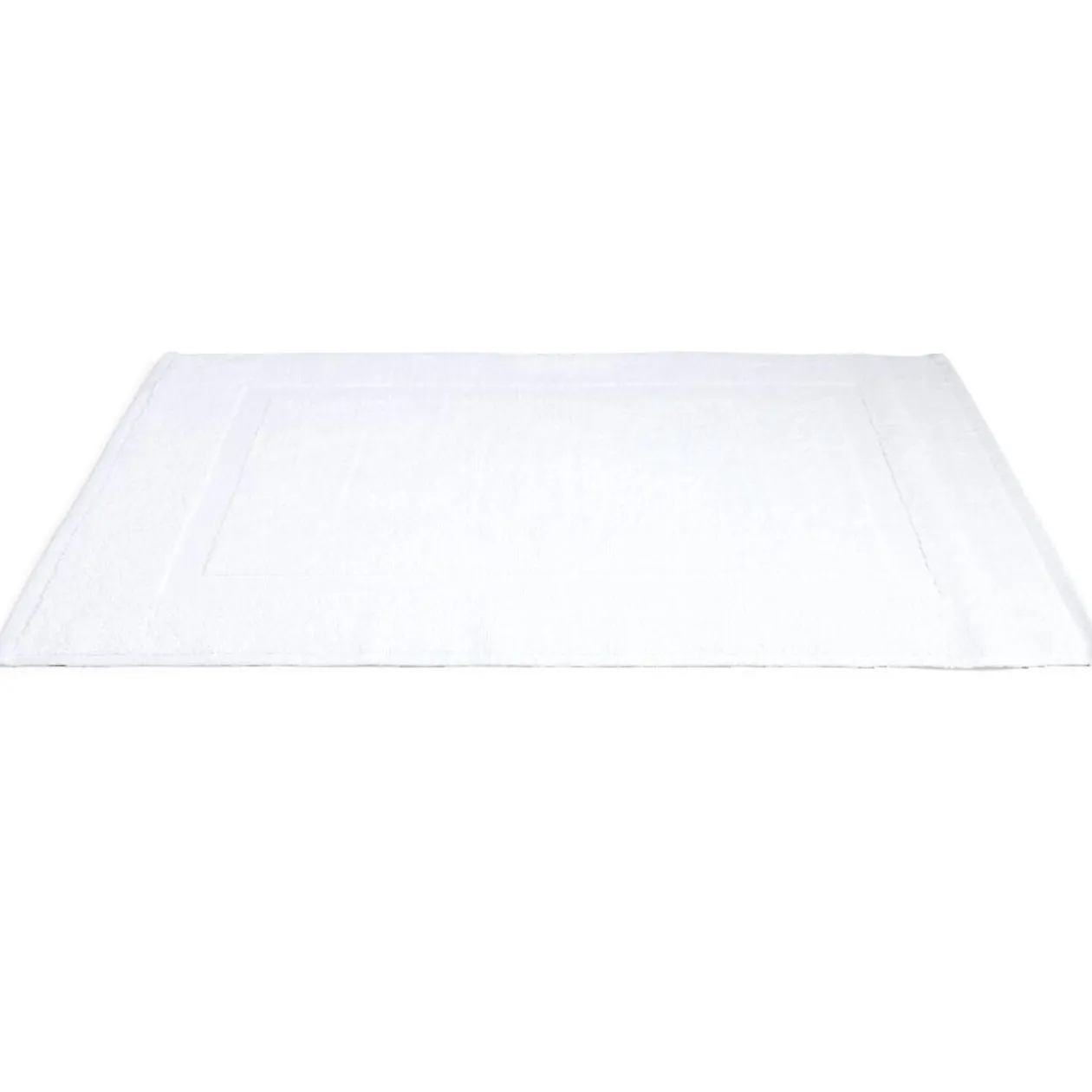 Tapis salle de bain coton blanc 70x40cm