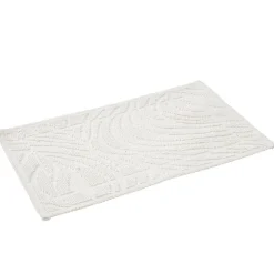 Tapis salle de bain coton relief uni beige 80x50cm < Gifi New