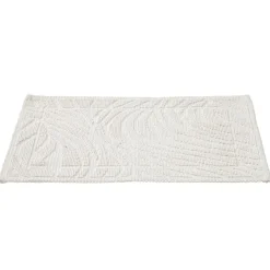 Tapis salle de bain coton relief uni beige 80x50cm < Gifi New