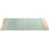 Tapis salle de bain à franges design rayures 45x70cm