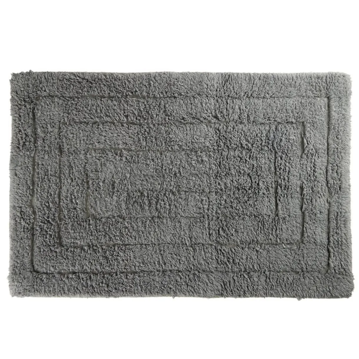 Tapis salle de bain rectangulaire coton gris 45x70cm < Gifi Sale