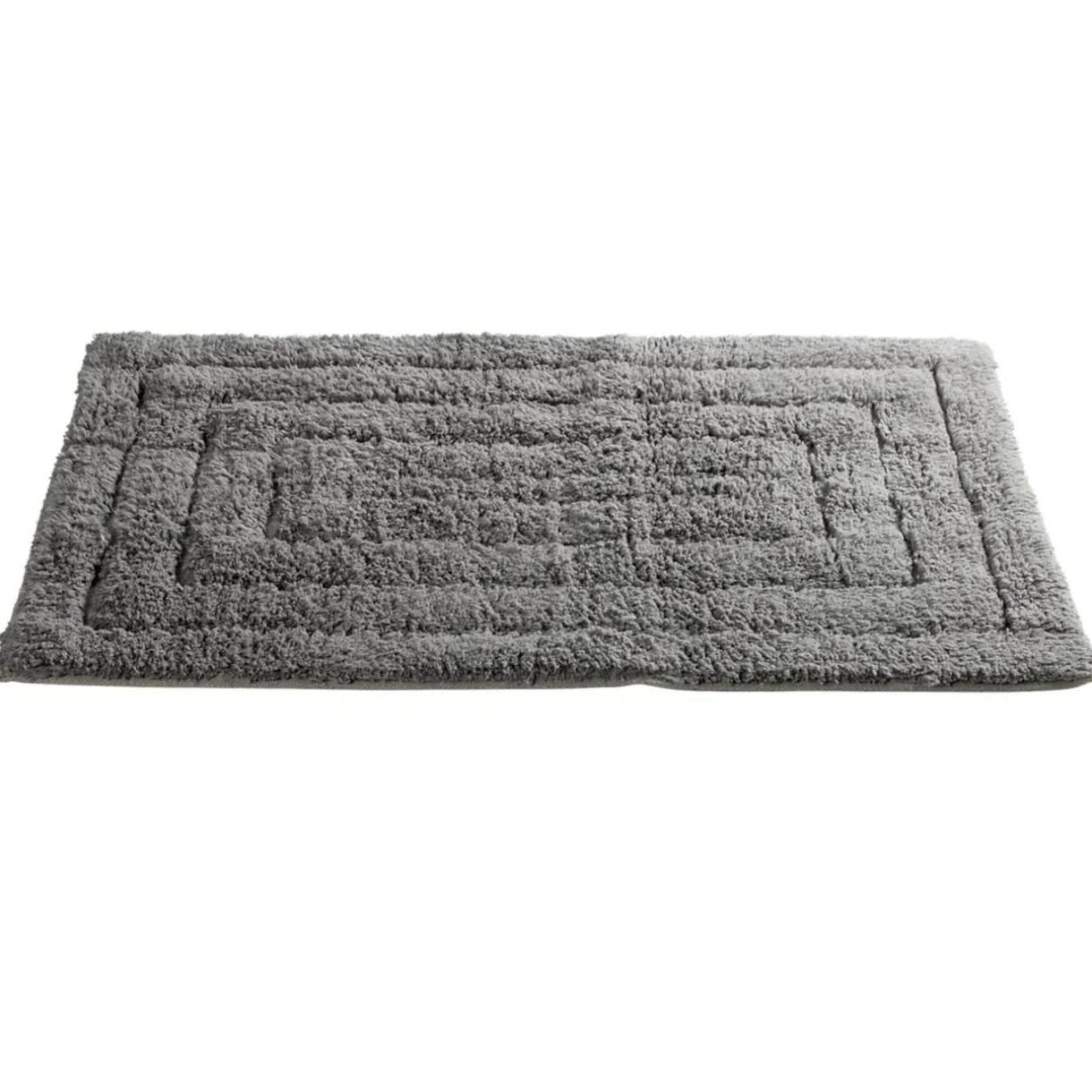Tapis salle de bain rectangulaire coton gris 45x70cm < Gifi Sale