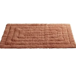 Tapis salle de bain rectangulaire coton terracotta 45x70cm < Gifi Clearance
