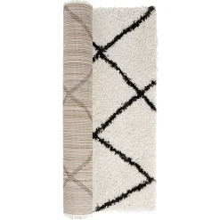 Tapis shaggy Marthe 100x150cm beige et noir < Gifi Hot