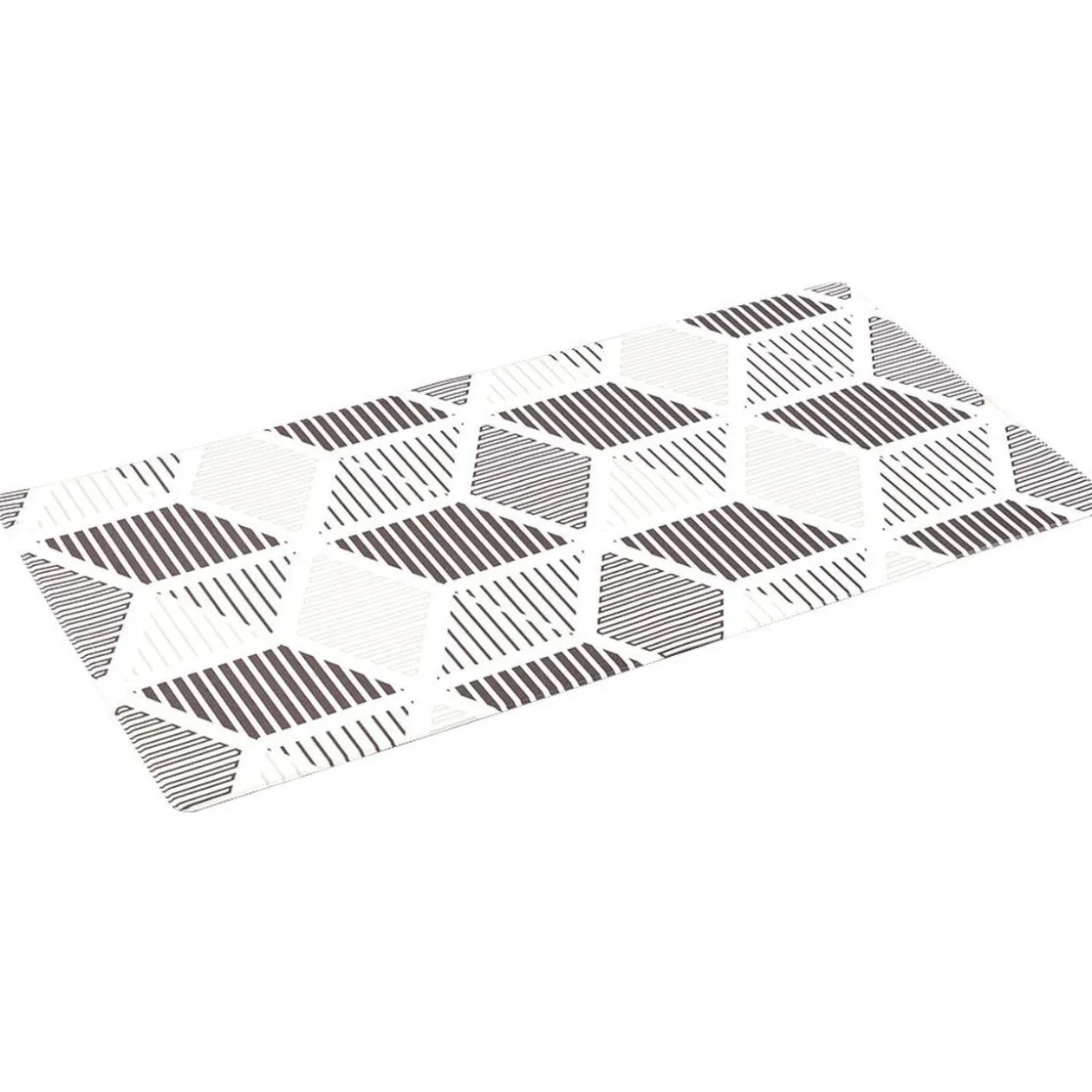 Tapis vinyle confort imprimé noir et blanc 100x50cm