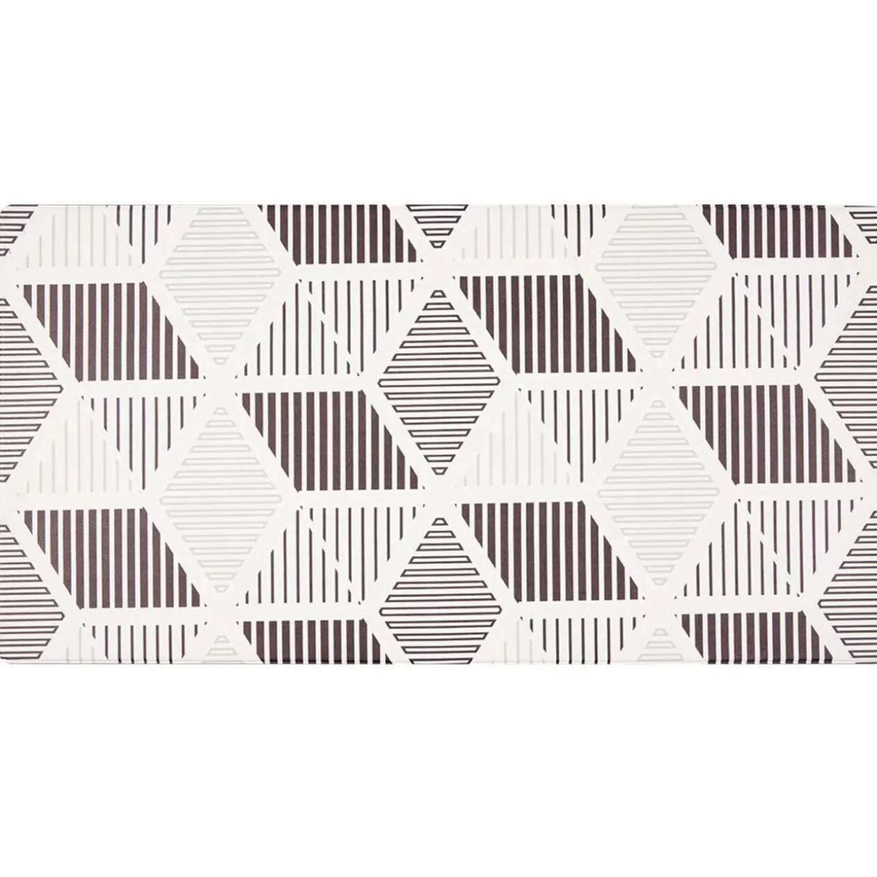 Tapis vinyle confort imprimé noir et blanc 100x50cm