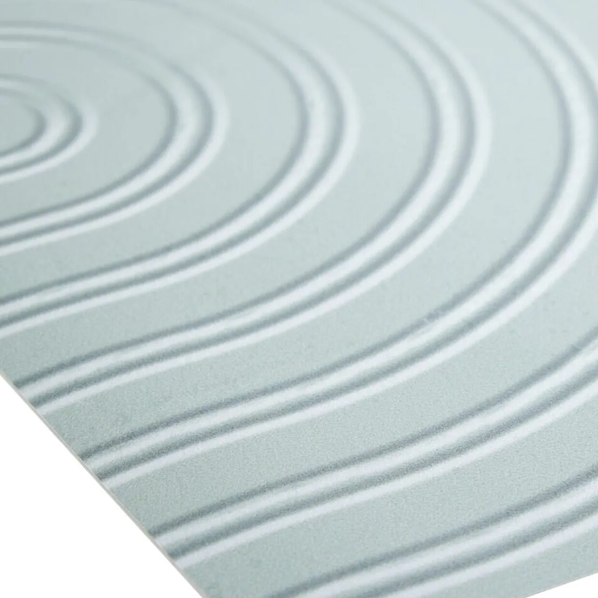 Tapis vinyle rectangulaire motif arrondi superposé beige et bleu 50x100cm < Gifi Best