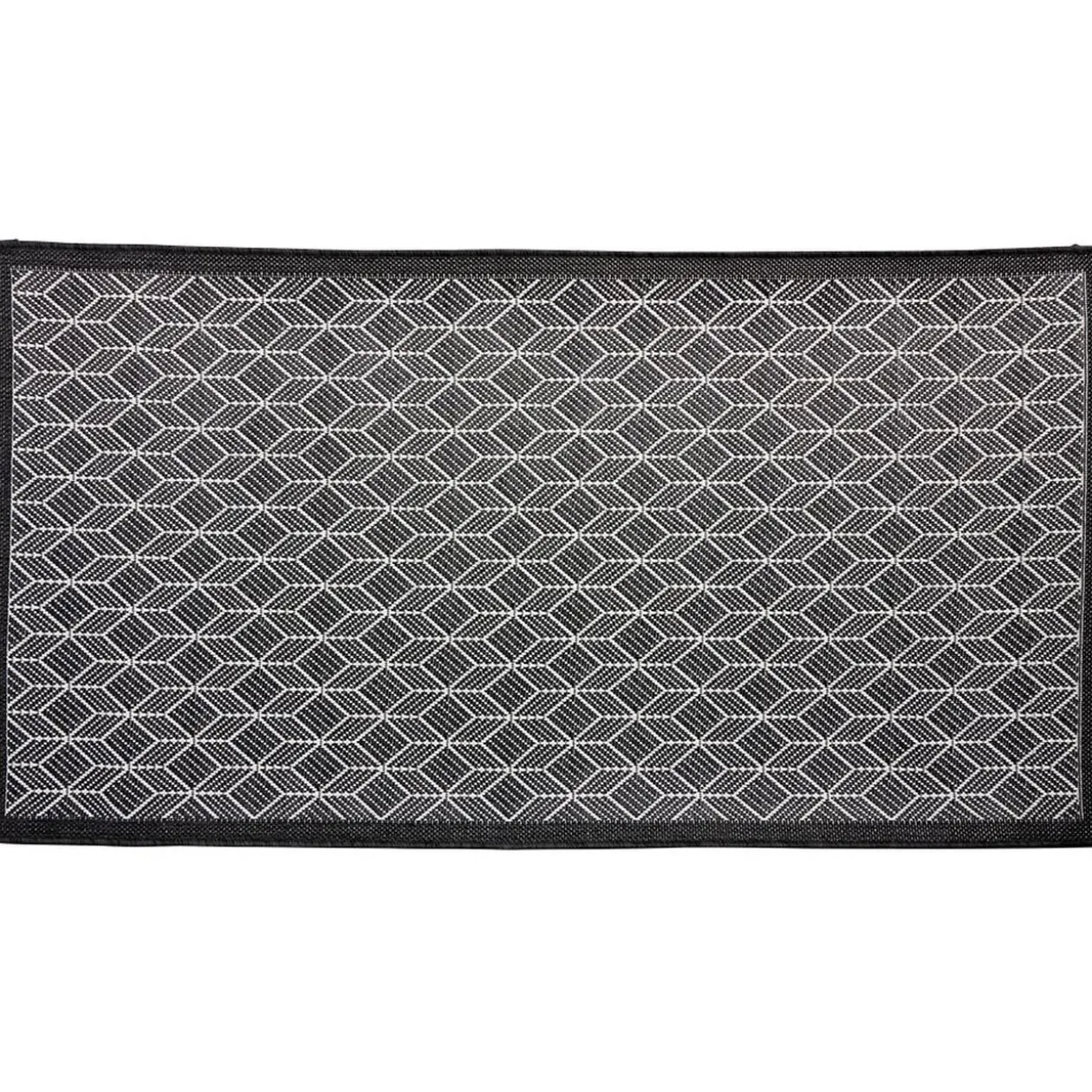 Tapis Yvan 80x150cm noir et blanc